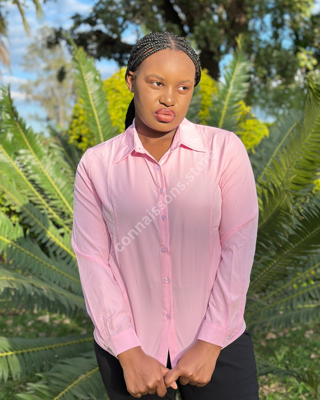Basic Office Work Shirt - Pink