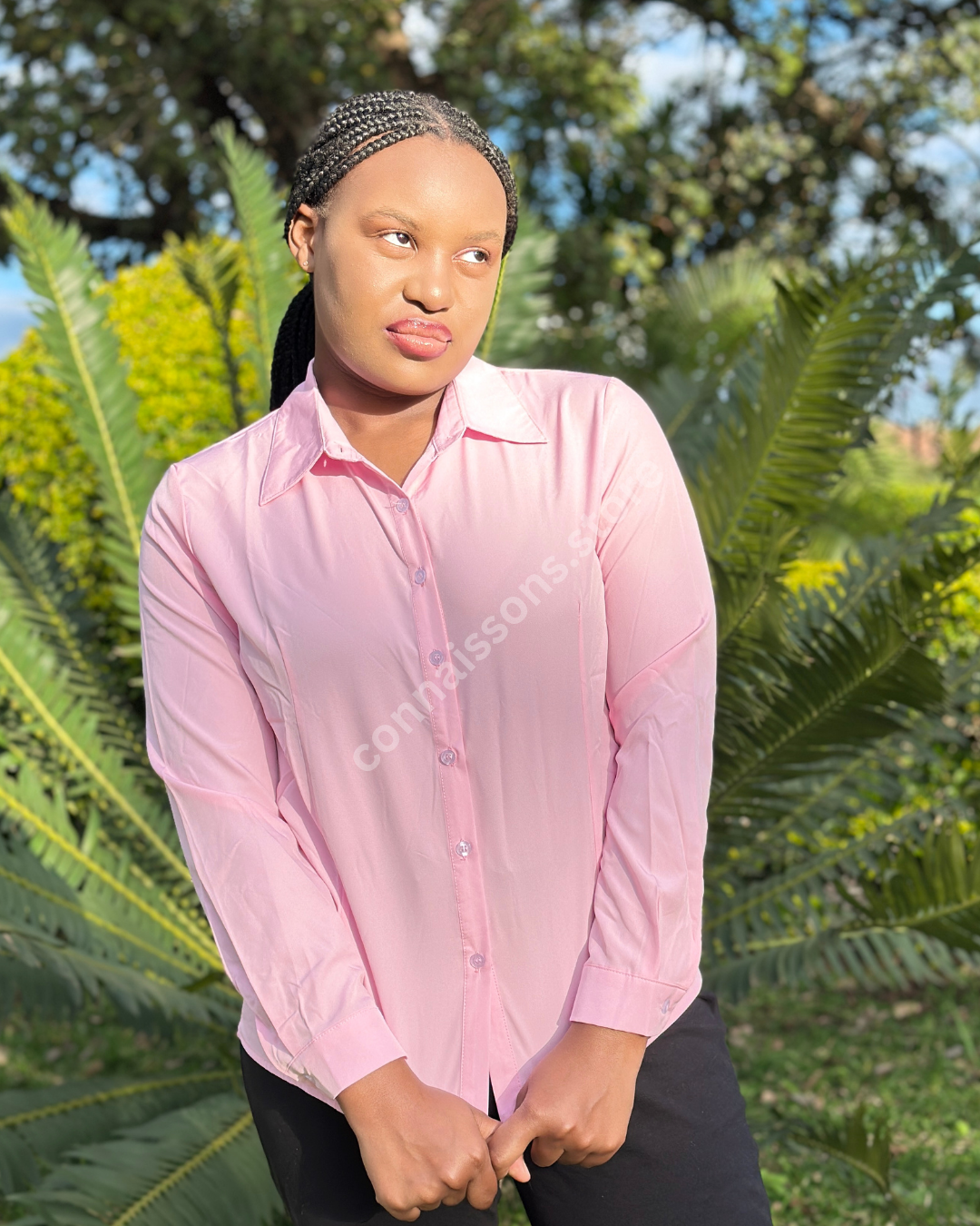 Basic Office Work Shirt - Pink