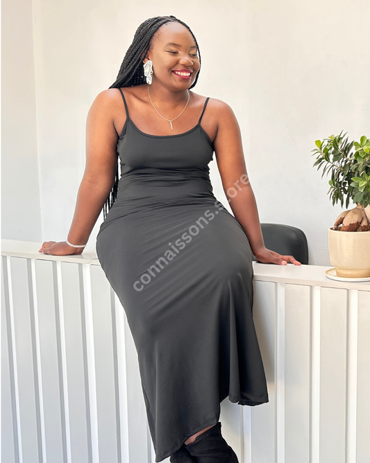 Strappy Summer Maxi Dress - Black